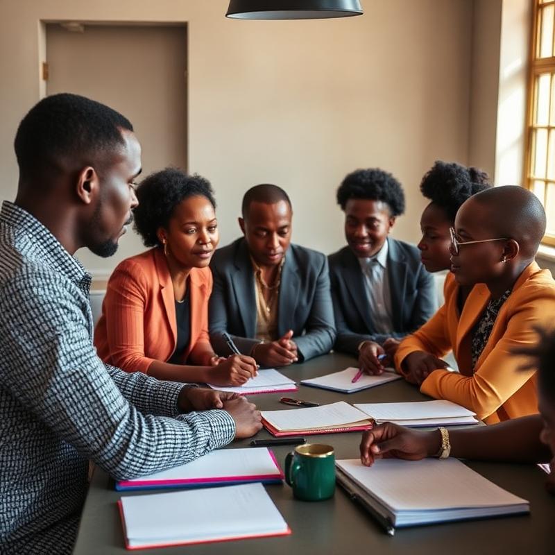 Participants working together around a table